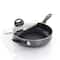 Oster Clairborne 10.25" Charcoal Gray Aluminum Sauté Pan with Lid
